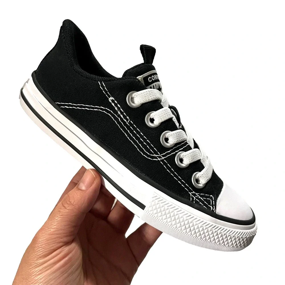Converse Chuck Taylor All Star Rave Girls Boys Slip-on Sneakers Size 12 Black
